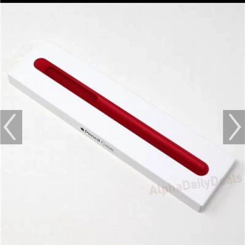 NIB RED LEATHER APPLE PENCIL CASE